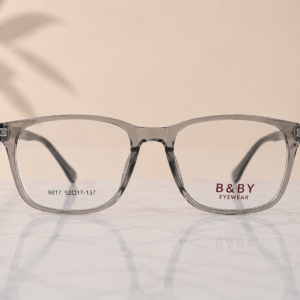 BABY transparent grey square eyeglass frame model 8817 with clear lenses